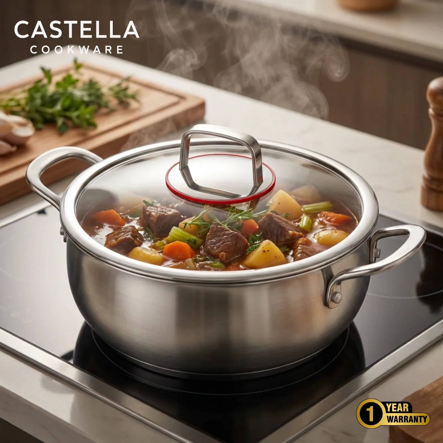 Titanium Deep Casserole Pot Pro + FREE LID - Image 5