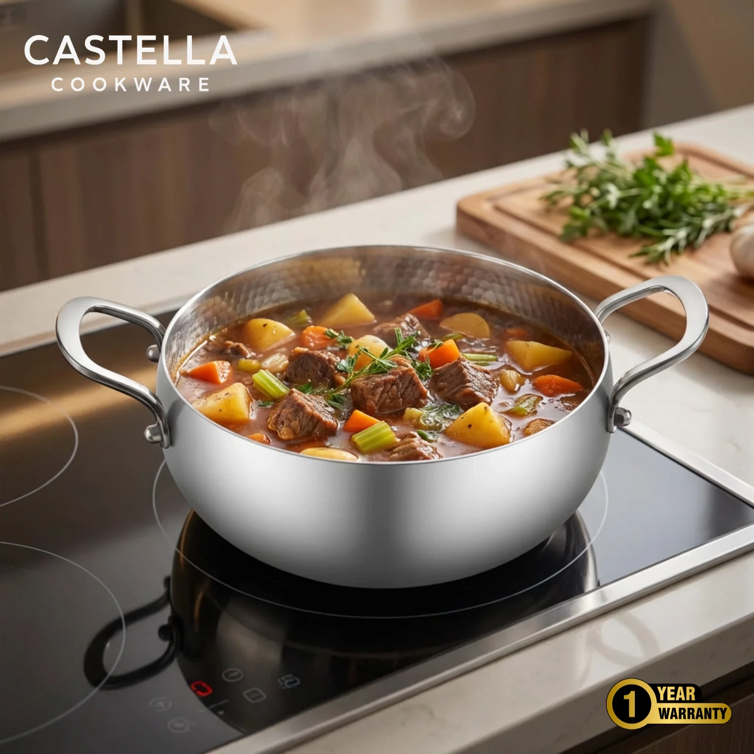 Titanium Deep Casserole Pot Pro + FREE LID - Image 6