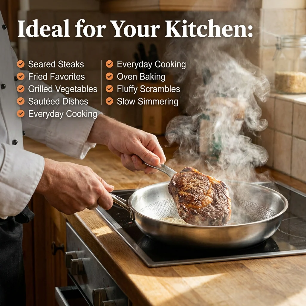 Pure Titanium 2 Pan Utensils Set + FREE LIDS - Image 5